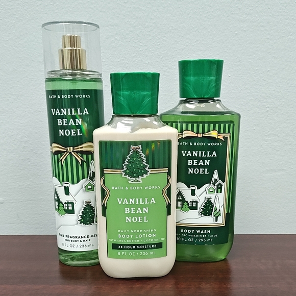 Bath & Body Works Other - Bath & Body Works VANILLA BEAN NOEL 3 Piece Body Care Gift Set